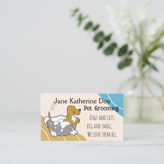 Hunde und Katzen, die Visitenkarten für die Aufzuc Visitenkarte (Stehend Vorderseite)