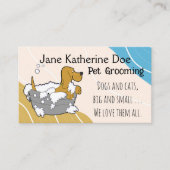 Hunde und Katzen, die Visitenkarten für die Aufzuc Visitenkarte (Vorderseite)