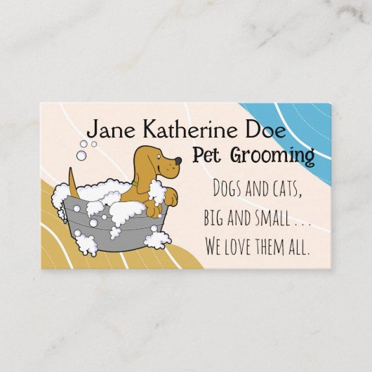 Hunde und Katzen, die Visitenkarten für die Aufzuc Visitenkarte (Vorderseite)