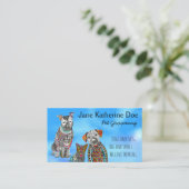 Hunde und Katzen, die Visitenkarten für die Aufzuc Visitenkarte (Stehend Vorderseite)