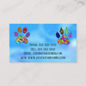 Hunde und Katzen, die Visitenkarten für die Aufzuc Visitenkarte (Rückseite)