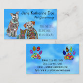 Hunde und Katzen, die Visitenkarten für die Aufzuc Visitenkarte (Vorne/Hinten)