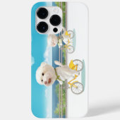 Hunde und Katzen Fahrradfahren am Meer Case-Mate iPhone Hülle (Rückseite)