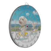 Hunde und Katzen Fahrradfahren am Meer Dartscheibe (Vorderseite Links)
