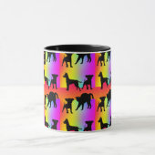 Hunde und Katzen + Farben Tasse (Zentrum)