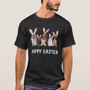 Hunde und Katzen Frohe Ostern für Frauen Mädchen T-Shirt