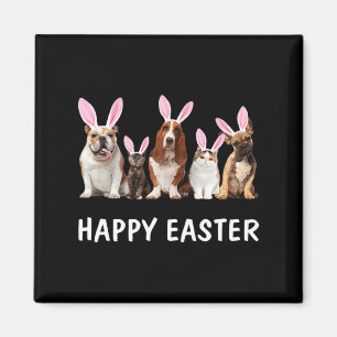 Hunde und Katzen frohe Ostern lustiges Geschenk fü Magnet