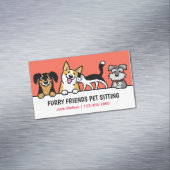 Hunde und Katzen Haustiere Sitzen Süße Tier Pflege Magnetische Visitenkarte (Beispiel)