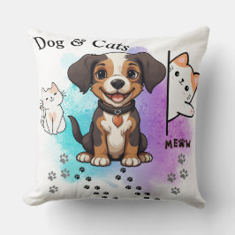 Hunde und Katzen Kissen