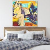 Hunde und Katzen Kunst auf Leinwand (Insitu (Schlafzimmer))