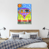 Hunde und Katzen Leinwand 24"x 36" (Insitu (Schlafzimmer))