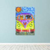 Hunde und Katzen Leinwand 24"x 36" (Insitu (Holzboden))