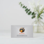 Hunde- und Katzen-Logo-Visitenkarte (Orange-Versio Visitenkarte (Stehend Vorderseite)