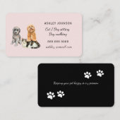 Hunde und Katzen mit Aquarell Visitenkarte (Vorne/Hinten)
