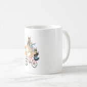 Hunde und Katzen mit dem Fahrrad Kaffeetasse (VorderseiteRechts)