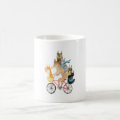 Hunde und Katzen mit dem Fahrrad Kaffeetasse (Mittel)