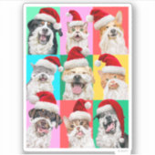 Hunde und Katzen mit Santa Bart Aufkleber (Vorderseite)