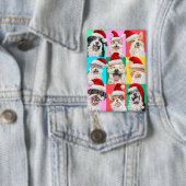 Hunde und Katzen mit Santa Bart Button (Insitu)