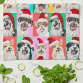 Hunde und Katzen mit Santa Bart Geschirrtuch (Gefaltet)