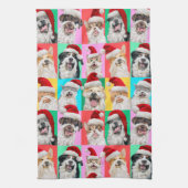 Hunde und Katzen mit Santa Bart Geschirrtuch (Vertikal)