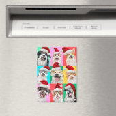 Hunde und Katzen mit Santa Bart Magnet (In Situ (Geschirrspüler))