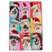 Hunde und Katzen mit Santa Bart Mittlere Geschenktüte (Rückseite)