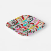 Hunde und Katzen mit Santa Bart Pappteller (Gewinkelt)