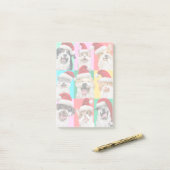 Hunde und Katzen mit Santa Bart Post-it Klebezettel (Auf Schreibtisch)