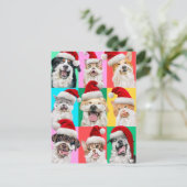 Hunde und Katzen mit Santa Bart Postkarte (Stehend Vorderseite)