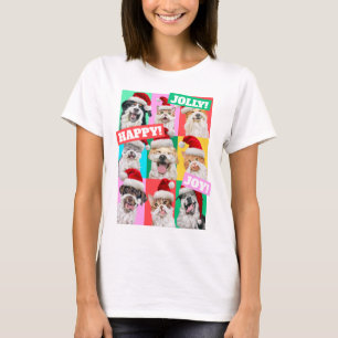 Hunde und Katzen mit Santa Bart T-Shirt