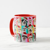 Hunde und Katzen mit Santa Bart Tasse (Vorderseite Links)