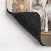 Hunde und Katzen mit skurrilen Brillen Mousepad (Ecke)