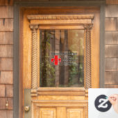 Hunde und Katzen Rotes Kreuz VeterinärmedizinFe Fensteraufkleber (Haustür)