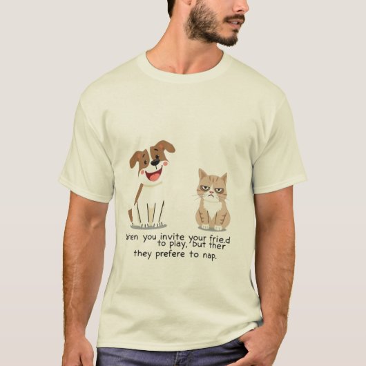 Hunde und Katzen T-Shirt (Vorderseite)