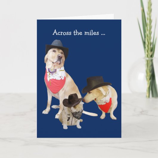 Hunde und Katzen über die Miles Birthday Card Karte (Vorderseite)