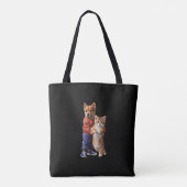 Hunde und Katzen Umarmungsbeutel Tasche (Rückseite)