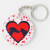 Hunde und Katzen Valentine Schlüsselanhänger (Rückseite)