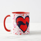 Hunde und Katzen Valentine Tasse (Links)