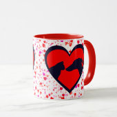 Hunde und Katzen Valentine Tasse (VorderseiteRechts)