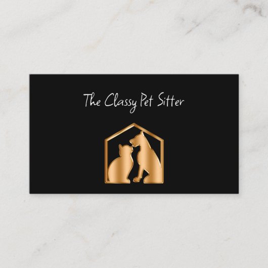 Hunde- und Katzen-Visitenkarten für anspruchsvolle Visitenkarte (Vorderseite)