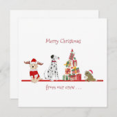 Hunde und Katzen Weihnachten mit Geschenkbaum (Vorne/Hinten)