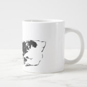 Hunde und Katzen zusammen Tasse Schwarz-Weiß-Kunst (Rechts)