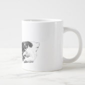Hunde und Katzen zusammenstellen Monochrome Art Ta Jumbo-Tasse (Rechts)