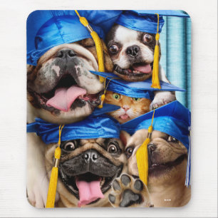 Hunde- und Katzenabsolventen im Fotobooth Mousepad
