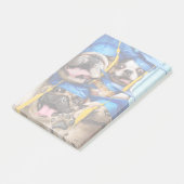 Hunde- und Katzenabsolventen im Fotobooth Post-it Klebezettel (angewinkelt)