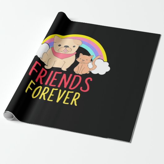 Hunde- und Katzenfreunde für immer Geschenkpapier (Ungerollt)