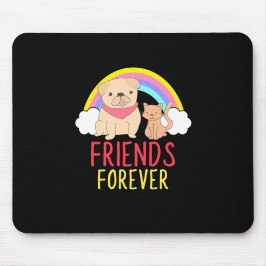 Hunde- und Katzenfreunde für immer Mousepad (Vorne)