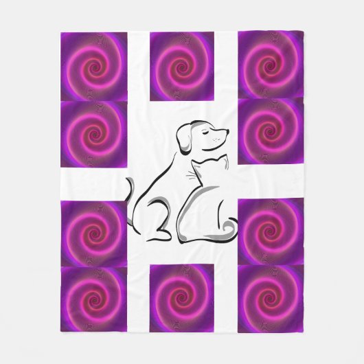 Hunde- und Katzenlederdecke aus Liebe. Fleecedecke (Vorderseite)