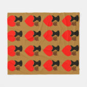 Hunde- und Katzenliebe Fleecedecke (Vorderseite (Horizontal))