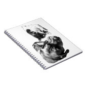 Hunde- und Katzenruhen zusammen Monochrome-Noteboo Notizblock (Rechte Seite)